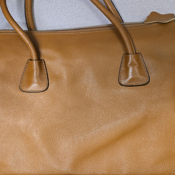 Vintage soft leather work tote large bag - Picture 2 of 9